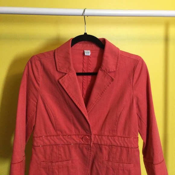 S Old Navy Maternity coral orange blazer - Picture 4 of 14
